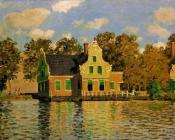 克劳德 莫奈 : Houses on the Zaan River at Zaandam